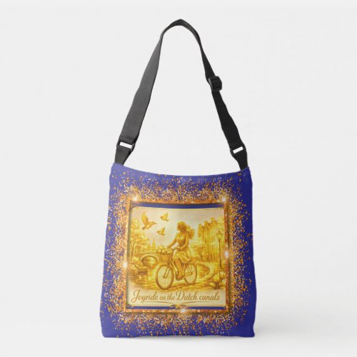 Gold Amsterdam Arched Bridges Charm Crossbody Bag