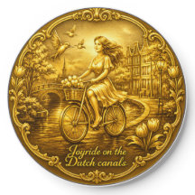 Gold Amsterdam Arched Bridges Charm