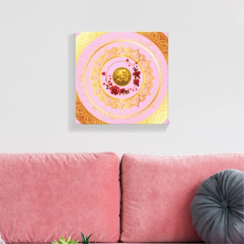 Gold Amsterdam Arched BridgeStretched Canvas Print