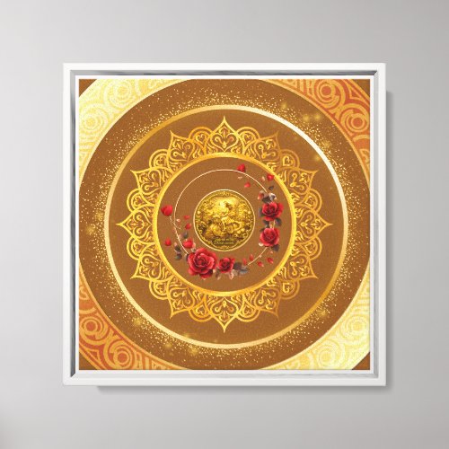 Gold Amsterdam Arched BridgeStretched Canvas Print