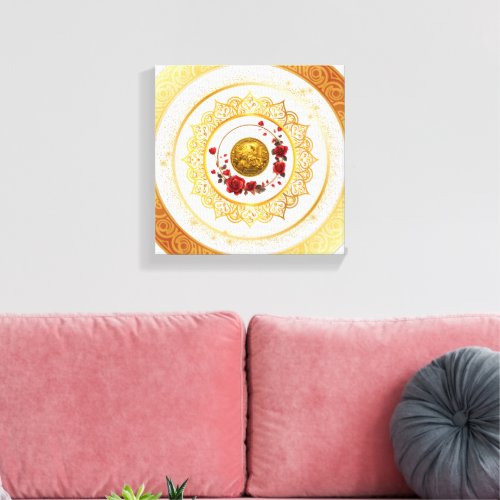 Gold Amsterdam Arched BridgeStretched Canvas Print