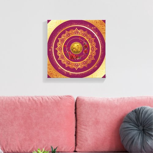 Gold Amsterdam Arched BridgeStretched Canvas Print