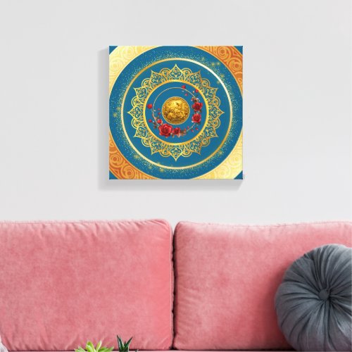 Gold Amsterdam Arched BridgeStretched Canvas Print