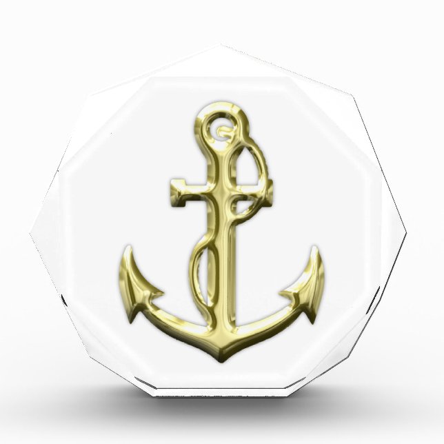 Gold Anchor Acrylic Award (Front)