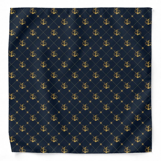 Gold Anchor Bandana (Front)