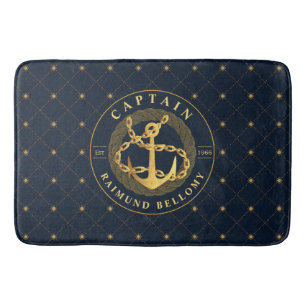 Gold Anchor Bath Mat
