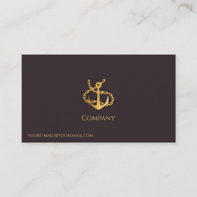 Gold Anchor Business Card (Front)