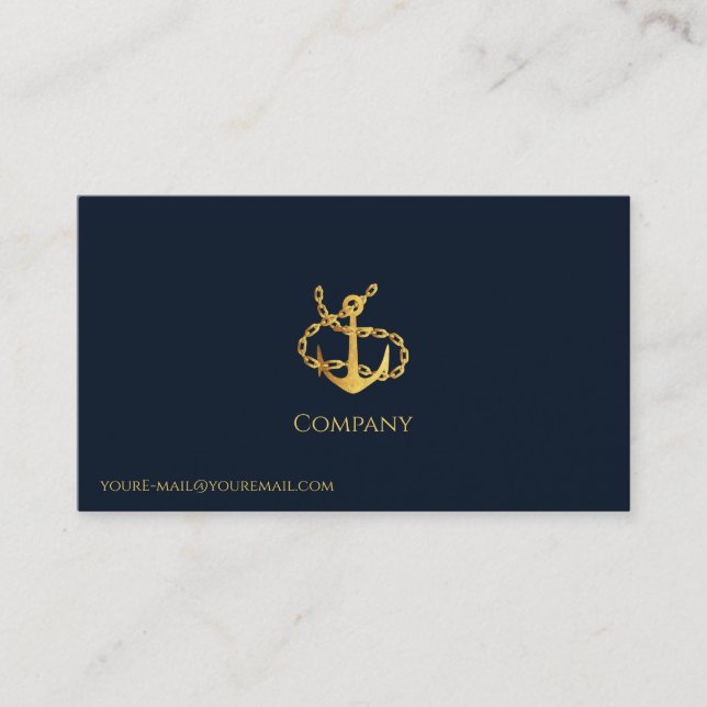 Gold Anchor Business Card (Front)