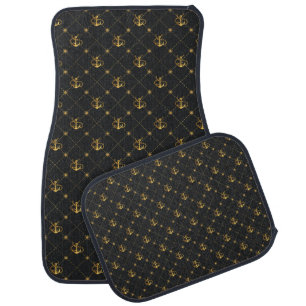 Gold Anchor Car Floor Mat