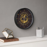 Gold Anchor Clock