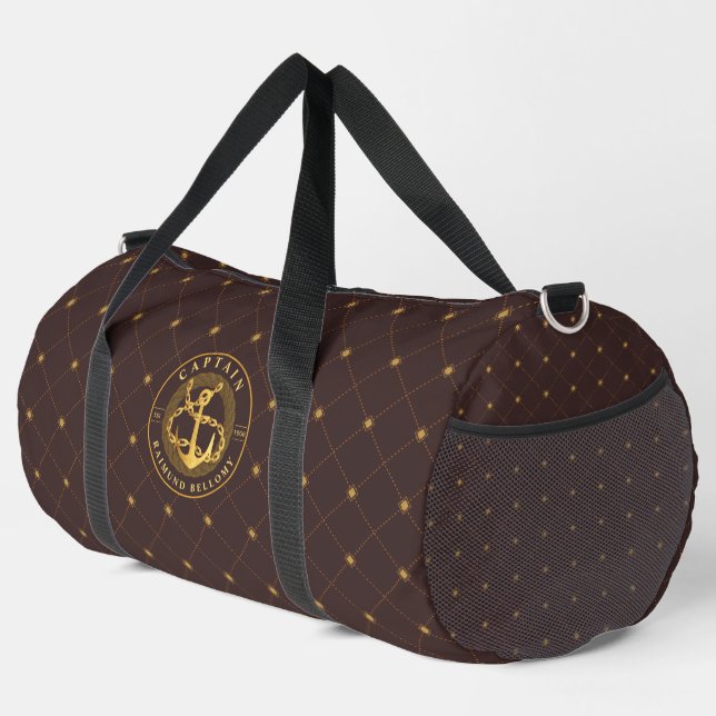 Gold Anchor Duffle Bag (Right Corner)