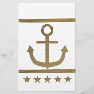 gold anchor happiness symbol stationery