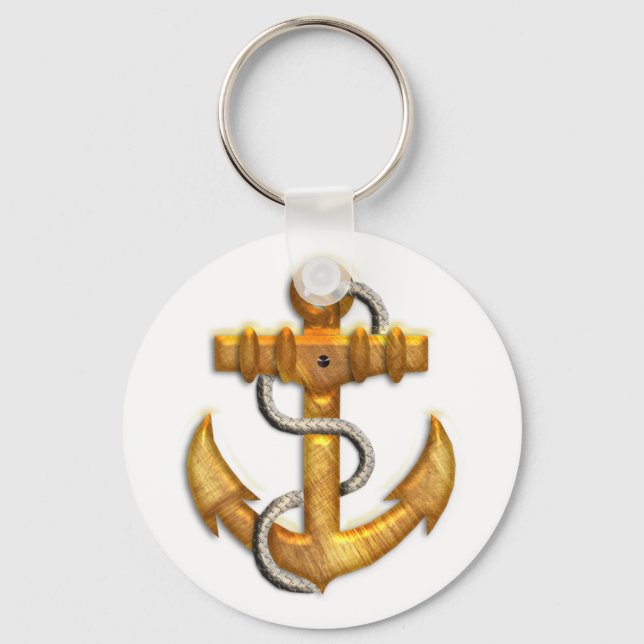 Gold Anchor Keychain (Front)