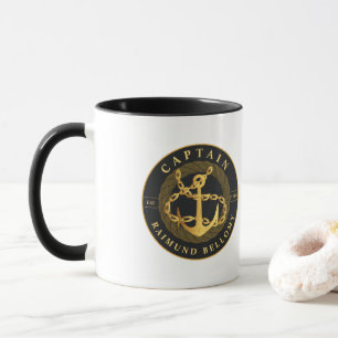 Gold Anchor Mug