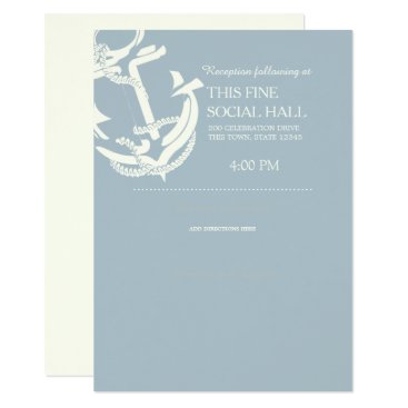Gold Anchor Nautical Wedding Accommodations Card Gold Anchor Nautical Wedding Accommodations Card