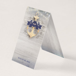 Gold Anchor Nautical Wedding Additional Card