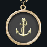 Gold Anchor Plated Necklace<br><div class="desc">Gold Anchor - Designed by Norman Reutter</div>