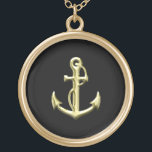 Gold Anchor Plated Necklace<br><div class="desc">Gold Anchor - Designed by Norman Reutter</div>