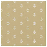 Gold Anchor Print Fabric