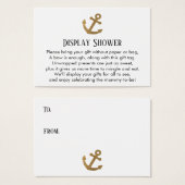 Gold Anchor Simple Display Shower Insert Card (Front & Back)
