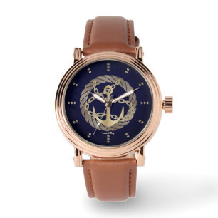 Gold Anchor Watch