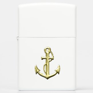 Gold Anchor Zippo Lighter