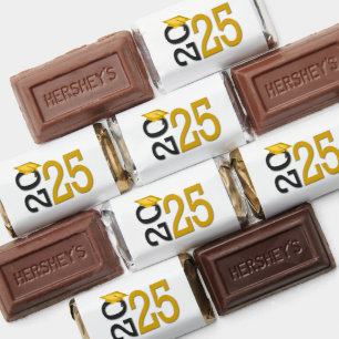 Gold and Black 2026 Graduation Party Hershey's Miniatures