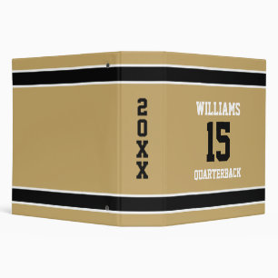 Gold and Black 3 Ring Binder