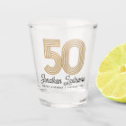 Gold and Black 50th Birthday Shot Glass