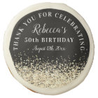 Gold and Black 50th Birthday Thank You Favor