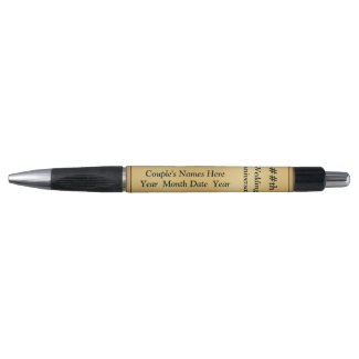 Gold and Black 50th Wedding Anniversary Pens Gifts