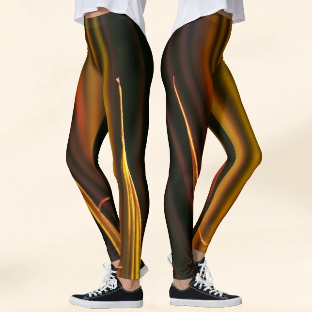 Gold and Black Abstract Leggings (Creator Uploaded)