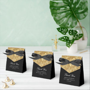 Gold and Black ANY Event Custom Favor Boxes