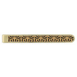 Gold And Black Art Deco Fan Flowers Motif Gold Finish Tie Clip at Zazzle