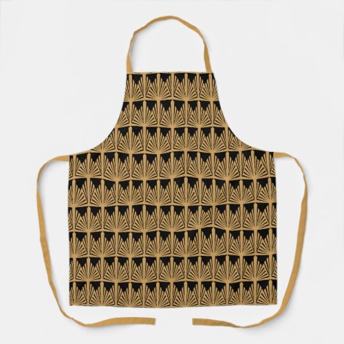 Gold and Black Art Deco Pattern Apron