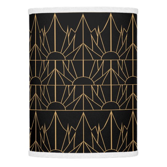 Gold And Black Art Deco Pattern Lamp Shade