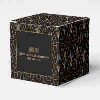 Gold and Black Art Deco Pattern Wedding