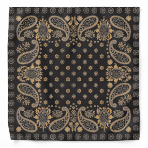 Gold and Black Bandana