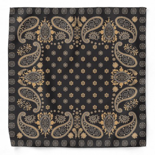 Gold and Black Bandana