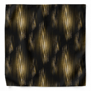 gold and black bandana