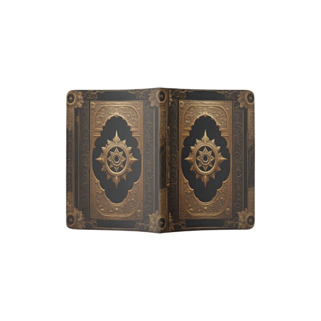 Gold and Black Book Cover (Opened)
