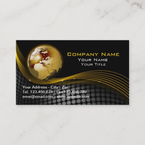 Gold and black Business Card