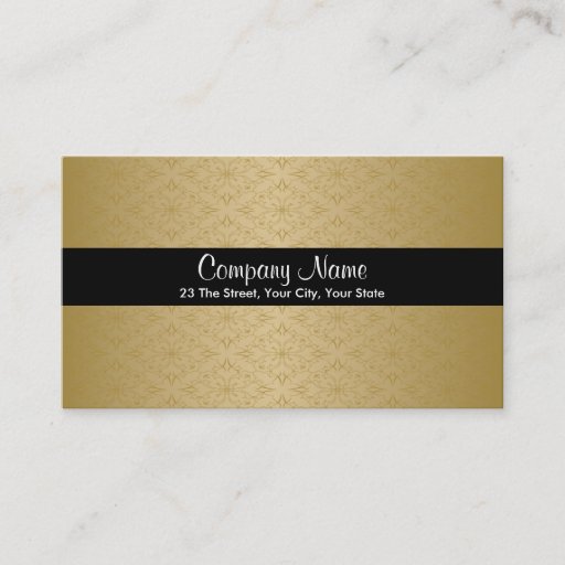 Customizable Gold and Black Business card