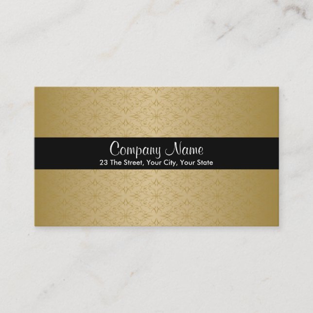 Gold and Black Business card (Front)