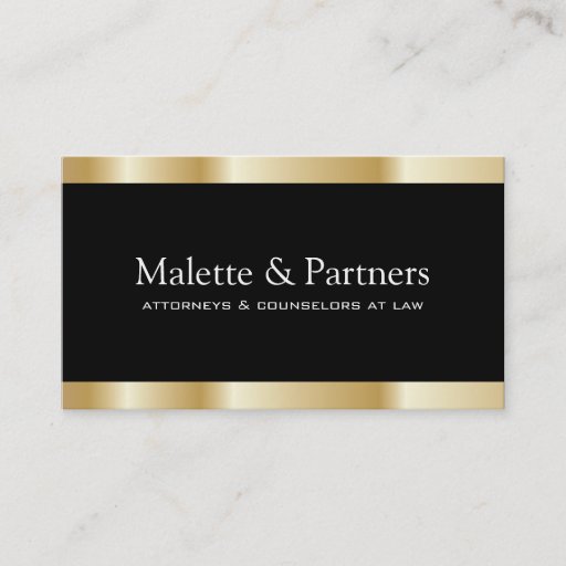 Customizable Gold and Black Business Cards