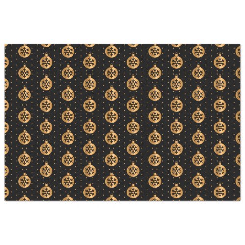 Gold and Black Christmas Ornaments Tissue Paper