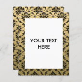 Gold and Black Classic Damask (Front/Back)
