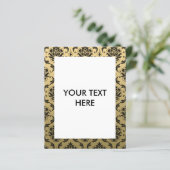 Gold and Black Classic Damask (Standing Front)