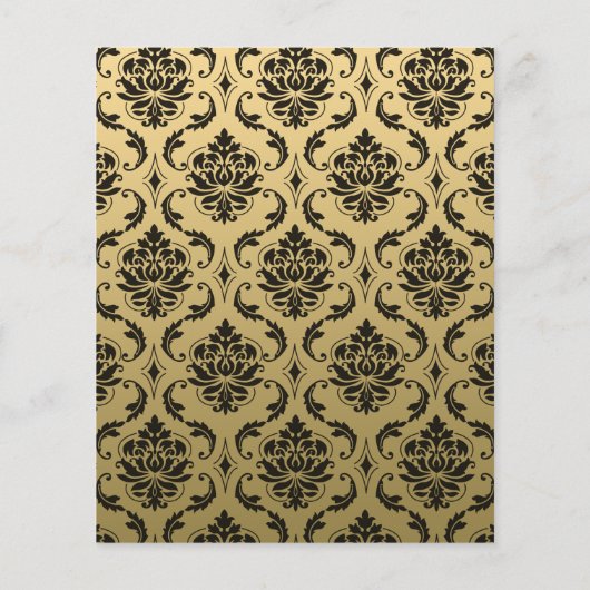 Gold and Black Classic Damask (Back)