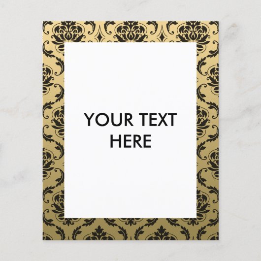 Gold and Black Classic Damask (Front)